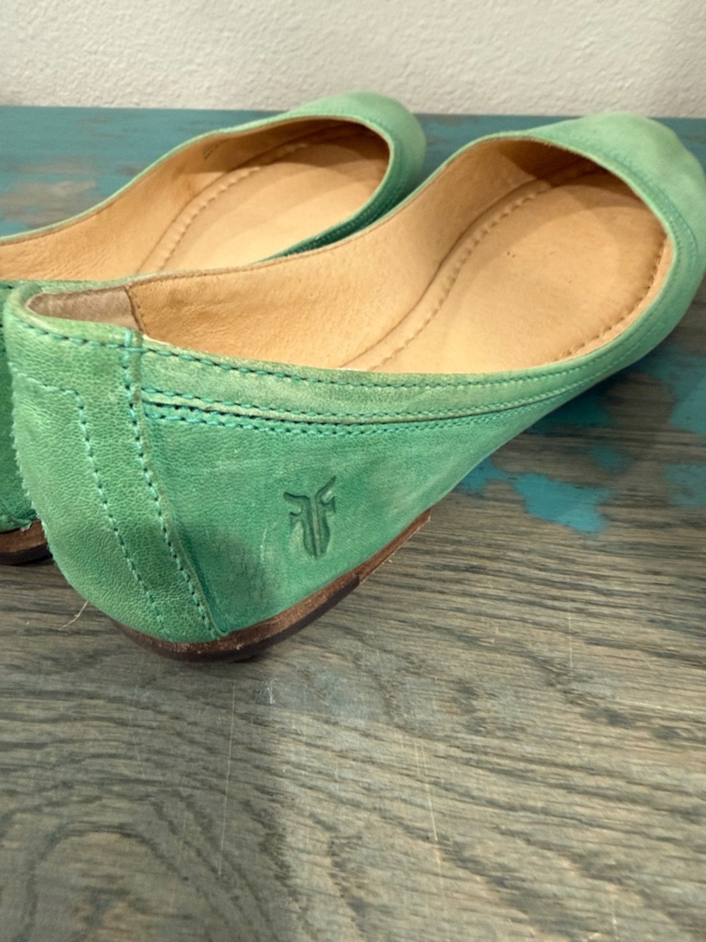 Frye Carson Ballet Flats Mint Green—9 - Picture 6 of 10